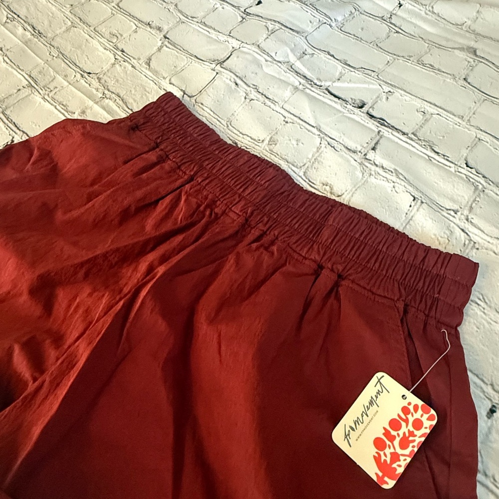 FP Movement by Free People Rich Red Shorts Sz S NWT